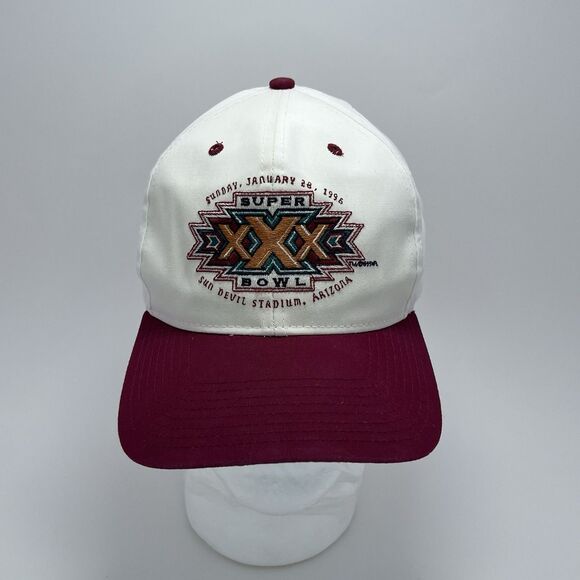 Vintage NFL 1996 Super Bowl 30 XXX SnapBack Hat Cowboys Steelers - Picture 1 of 6